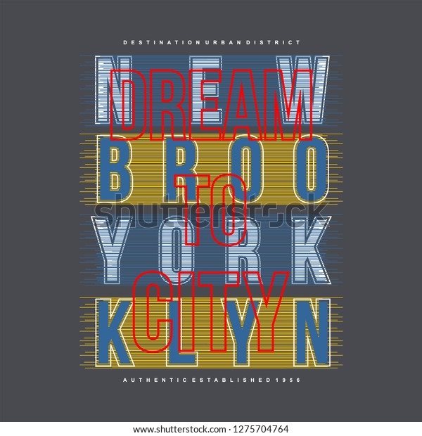 Brooklyn Lines Abstract Graphic T Shirt Royalty Free Stock Image