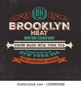 brooklyn motor vector print