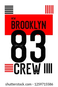 brooklyn new crew,t-shirt design