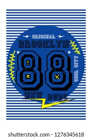 brooklyn new dude,t-shirt design