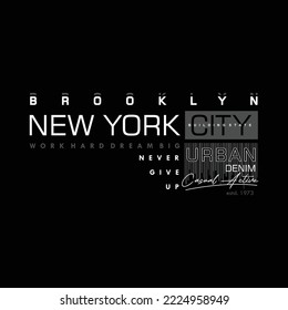 brooklyn, new york abstract graphic, typography vector, t shirt design illustration, good for ready print, and other use