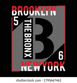 brooklyn new york the bronx,design typography vector illustration for print