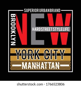 brooklyn new york city design typography,vector illustration for print