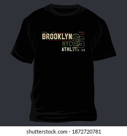 brooklyn new york city graphic t shirt typography vector illustration casual style urban generation for ready print