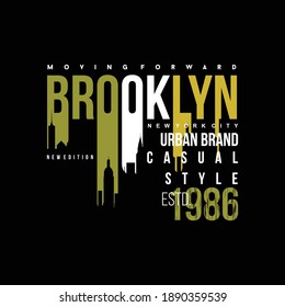 brooklyn new york city graphic vector t shirt  typography design good for ready print