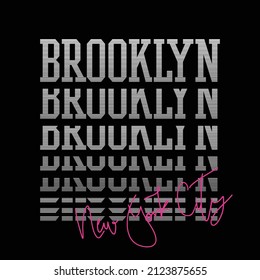 BROOKLYN NEW YORK CITY PRINT VECTOR TYPOGRAPHY FOR POSTR, CLOTHING AND MANY MORE