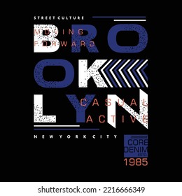 Brooklyn New York City Stylish T-shirt And Apparel Abstract Design. Vector Print, Typography, Poster. Wall Murals, Global Swatches.