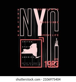 brooklyn, new york city, text frame, graphic t shirt design, typography vector, illustration, casual style