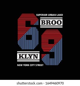 brooklyn new york city typography, vector illustration