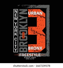 Brooklyn new York city typography graphic  for print t shirt,vector illustration,authentic design