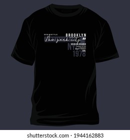 brooklyn, new york city ,urban brand graphic t shirt design vector