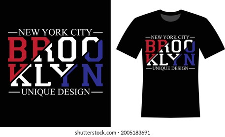 Diseño de camisetas vectoriales de Brooklyn New York City 