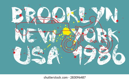 brooklyn new york city vector art