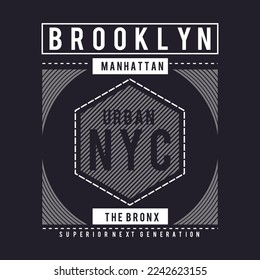 brooklyn new york city,design typography vector iluustration for print