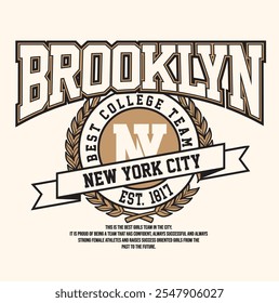 Brooklyn new york college font illustration