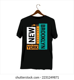 Brooklyn new York est. 1789 typography t shirt design ready for print