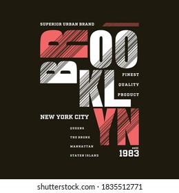 brooklyn new york graphic t shirt typography design vector illustration for ready print
