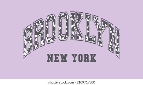 Brooklyn New York slogan vector illustration for t-shirt and other uses