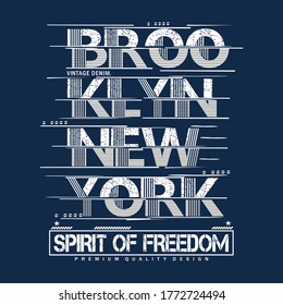 Brooklyn new York tee graphic typography for print t-shirt,vector illustration