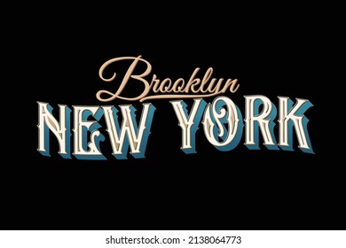 diseño de efecto de texto de brooklyn new york 