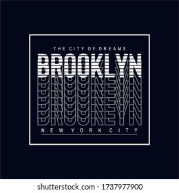 brooklyn new york t-shirt and apparel design typography. Vector print, typography.