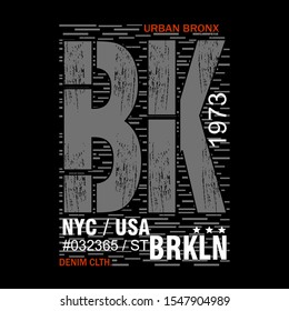 brooklyn new york typography graphic artistic line concept for trendy t shirt print,vector illustration,art