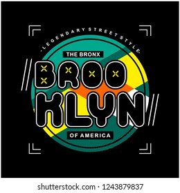 brooklyn/ new york typography t-shirt,vector illustration