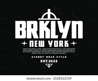 Brooklyn New York urban retro quote typography. Vector illustration design
