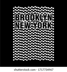 BROOKLYN, NEW YORK, WORDS DESIGN FOR SCREEN PRINTING AND T SHIRT