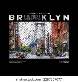 BROOKLYN THE NEXT GENERATION URBAN T SHIRT DESIGN