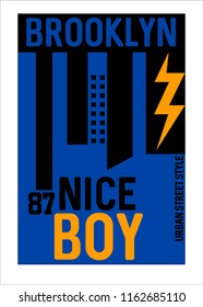 brooklyn nice boy,t-shirt design