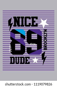 brooklyn nice dude,t-shirt design