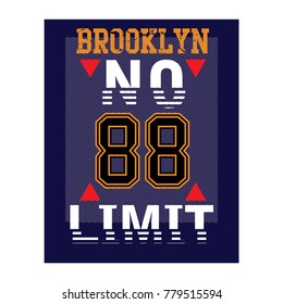 brooklyn no limit typography t shirt design,vector
