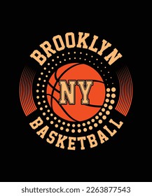 Brooklyn Ny Basketball T-shirt design