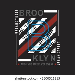 brooklyn nyc design typography vector illustration