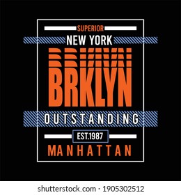 brooklyn nyc design typography,vector illustration for print