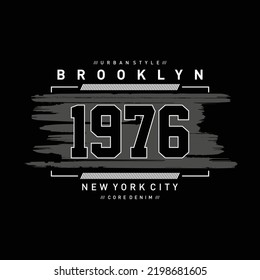Brooklyn nyc graphic typography vector for t shirt print