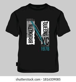 brooklyn nyc simbol graphic t shirt design typography vector illustration casual style denim vintage
