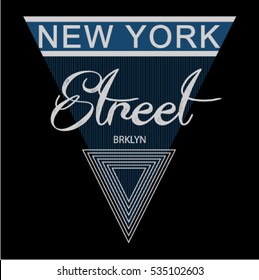 Brooklyn NYC typography, t-shirt graphics, vectors