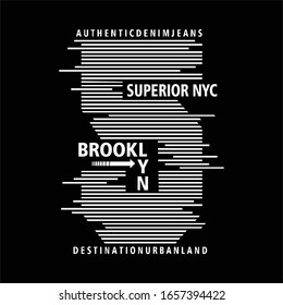 brooklyn nyc typography, vector illustration