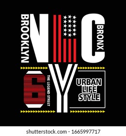 brooklyn nyc typography, vector illustration