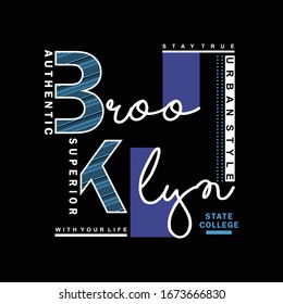 Brooklyn nyc,typography design for t shirt,art design,vector illustration