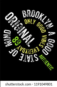 brooklyn only good vibes,t-shirt design