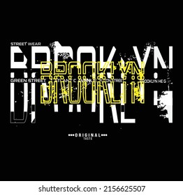 brooklyn original typography graphic design, for t-shirt prints, vector illustration