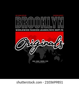 brooklyn the originals,t-shirt design fashion vector