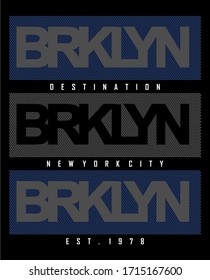 Brooklyn print design illustration for tshirt