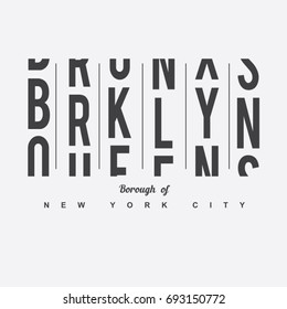 Brooklyn , Queens typography, tee shirt graphics, vectors