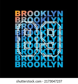 Brooklyn Repeat Number 89 Design Typography Stock Vector (Royalty Free ...