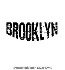 brooklyn - retro style print design. Brooklyn slogan graphic for t-shirt. pink color