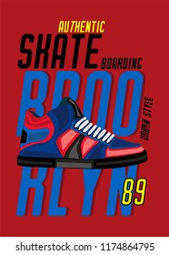 brooklyn skateboarding,t-shirt design